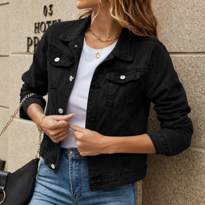 Elvira™ – Kort Jeansjacka